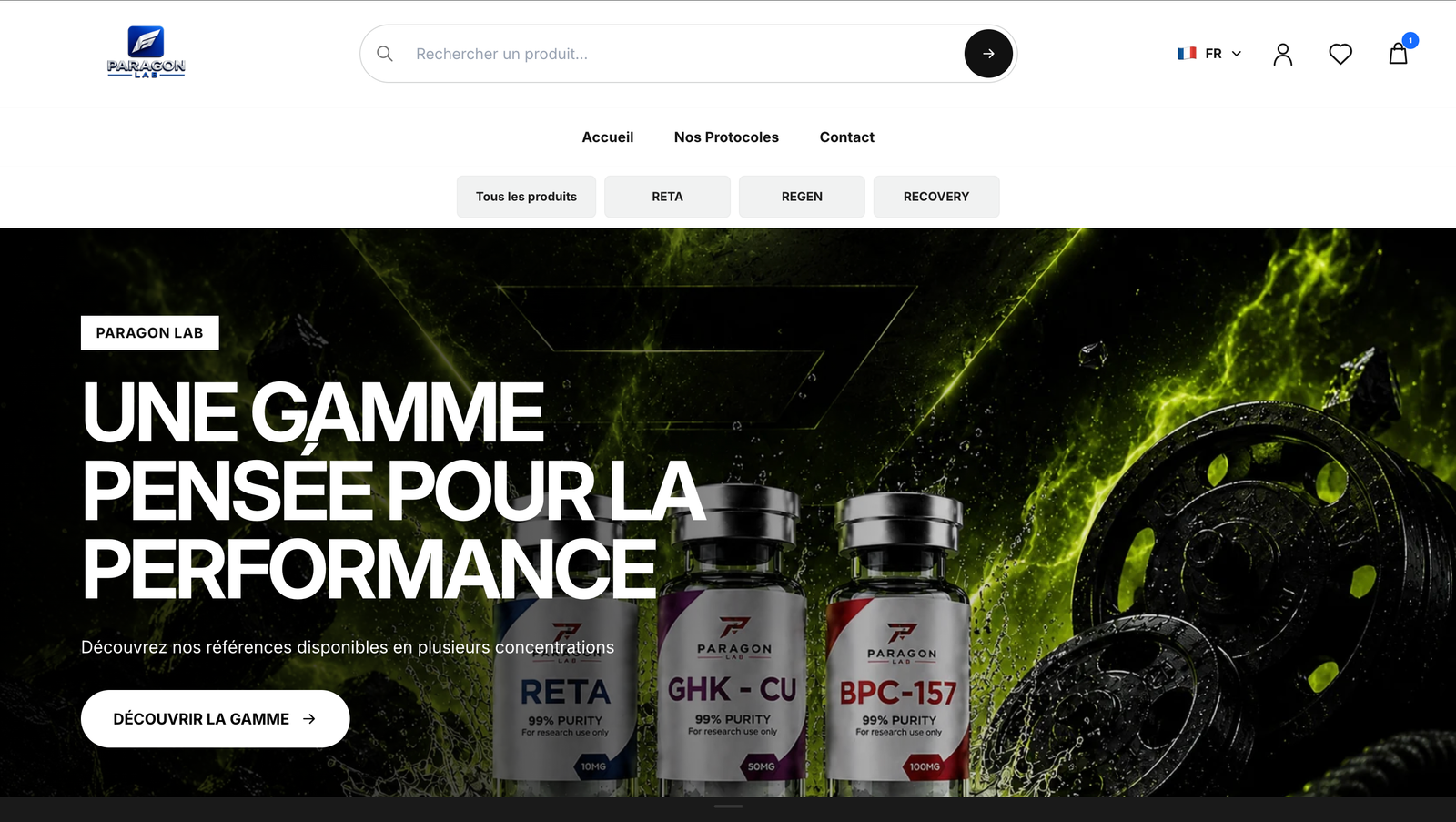 Aperçu du site Paragon Lab